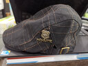 蒙奈特（MONAITTE）帽子男新款秋冬潮流鸭舌帽男士中老年爸爸格纹复古贝雷帽前进帽女 黑色 均码 可调节（54-61CM） 实拍图