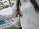 BRELRMON夏季防晒衣女男冰丝凉感连帽开衫防紫外线防晒服皮肤风衣运动外套 2020银灰色-女 XL 实拍图