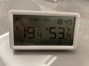 得力（deli）温度计壁挂电子温湿度计室内家用数显高精度精准婴儿房温度表 白色 带时间+日历+闹钟+体感 实拍图