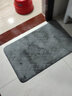 斯美儿家用浴室地垫卫浴吸水地垫珊瑚绒防滑垫卫生间地垫简约冬季可定制 菱形水灰色 50x80cm 实拍图