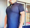 GEKM 速干运动POLO衫男紧身衣肌肉健身上衣兄弟健身教练工服 黑色 2XL 【建议165-180斤左右】 实拍图