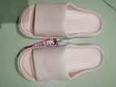 惠夫人 拖鞋女夏季家居室内软底防滑韩式浴室洗澡家用夏天情侣冲凉拖鞋 纯色款 粉色 38-39码(适合37-38码穿) 实拍图