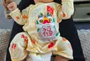 迪迪熊日记（DIDIXIONGRIJI）2件装婴儿衣服春秋装纯棉新生儿衣服0-3个月宝宝蝴蝶衣龙年满月服 蝴蝶衣（岁岁平安+龙年大吉） 52cm 适合体重6斤内宝宝 实拍图