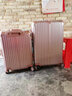 纯奢高颜值铝框拉杆箱行李箱旅行箱登机箱双隔板万向轮男女学生箱子 TSA密码锁·抗压铝框·玫瑰金 26英寸 【托运箱7-12天】 实拍图