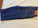 LEEHOYEE轻奢牛仔裤男2025夏季薄款超柔丝光弹力棉高腰宽松直筒弹力裤子 深蓝色 33 码(腰围2尺6) 实拍图