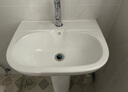 桂松洗手盆立柱盆家用洗手池洗脸盆一体式陶瓷洗脸池卫生间台盆小户型 全套-冷热龙头E款【54*42】 80cm 实拍图