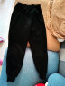 罗蒙（ROMON）    加绒运动裤女2025秋冬款外穿高个子卫裤时尚百搭宽松灰色保暖 黑色【加绒】 L 【建议115-130斤】 实拍图