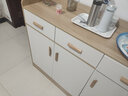 灏森梦 餐边柜现代简约储物柜家用碗柜靠墙茶水柜厨房边柜置物柜子 【三门三抽】田园橡木120CM 实拍图