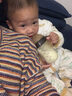 嘟嘟家宝宝卡通毛衣春装女童保暖针织衫儿童套头毛线衣男童春季休闲上衣 米色 90 实拍图