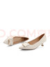 百丽（Belle）方扣高跟鞋女商场同款羊皮细跟单鞋Z2N2DCQ3 米白 36 (230mm) 实拍图
