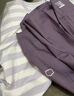 蕉内（Bananain）王一博同款305H纯棉睡衣男女士100%棉情侣家居服短袖短裤套装夏季 【周冬雨同款】粉紫横条纹 S 实拍图