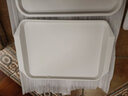 天城一品 长方形密胺塑料托盘 密胺盘塑料茶盘茶具配件茶盘茶托可定制logo 宽边白色 实拍图