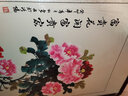 暮春舍（MUCHUNSHE） 手绘牡丹画玄关装饰画挂画客厅装饰画走廊壁画竖版新中式国画 富贵花开富贵家 86*218CM红褐实木镜框 晒单实拍图