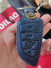 AirCYC宝马钥匙套真皮5系3系1系7系 X3 X1 X5 X6 530钥匙包钥匙扣壳复古 A款【刀锋卡扣款】疯马皮蓝色 实拍图