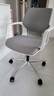 进奢办公椅电脑椅职员座椅转椅现代简约小巧家用椅子人体工学会议椅 白框+灰色/移动脚 实拍图