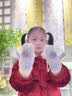汪汪队立大功儿童加绒手套男童秋冬季小孩保暖手指套女宝宝可爱毛线手套 浅绿挂绳款244PP0247（3-8岁） 实拍图