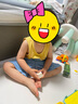 博睿恩（Pureborn）婴儿背心清凉无袖男女宝宝纯棉上衣夏季薄款衣服儿童打底衫 芥黄小汽车 100 实拍图