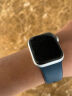 Apple Watch SE 智能手表 GPS+蜂窝款 40毫米银色铝金属表壳 深邃蓝色运动型表带MKQV3CH/A 实拍图