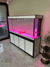 汉霸超白玻璃鱼缸 生态底滤循环系统 鱼缸客厅 家用智能懒人 水族箱 黑+白 靠墙款1.8米长X40cm宽X75cm+80cm高 实拍图
