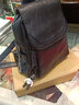花迹（HUAJI）真皮双肩包女新款潮百搭时尚大容量头层牛皮女士软皮百搭背包女 蓝色 实拍图