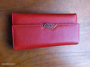 班亚奴（banyanu）2025新款韩版女士钱包女长款头层牛皮大容量三折真皮钱夹潮 红色-防盗刷 实拍图