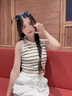VEOX夏秋季套装女2025新款大码女装气质衬衫阔腿裤显瘦三件套潮 杏色背心+白色衬衫+黑色裤 L _[建议100-120斤] 实拍图