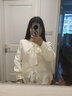香影雪纺衬衫女长袖2025春季新款飘带米白色法式上衣通勤职业衬衣 米色 S 实拍图