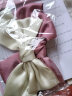 木丁丁  大蝴蝶结发夹2个装新款后脑勺夏季头饰顶夹大号飘带发卡头绳 （奶白色+粉色）弹簧夹 实拍图