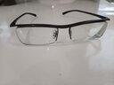 帕斯贝奇近视眼镜男款超轻纯钛半框眉线框商务眼镜架可配有度数变色眼镜框 纯钛枪灰 镜架+1.60防蓝光镜片 实拍图