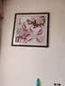 绘扬 牡丹九鱼图挂画中式客厅2026年新款餐厅装饰画进门玄关壁画方形 1-富贵有余 带框尺寸60*60cm 咖啡色框 实拍图