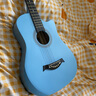 雅萨特奥（YASATEAO)单板民谣吉他38寸初学者吉他新手入门吉它学生乐器 38寸天蓝色+（炭纤维+礼包） 实拍图