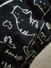 帆布袋女大学生帆布包手提拉链收纳袋大容量斜挎环保购物袋单肩卡通书包袋 MIMI猫-黑色 晒单实拍图
