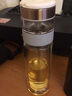 特美刻（TOMIC）保温杯男士茶水分离杯便携车载泡茶杯商务伴手礼节日礼物可定制 钛白-银茶隔-礼盒装370ml 实拍图