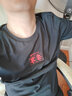 李宁（LI-NING）短袖t恤男女同款上衣春夏季李寧国潮印花圆领宽松休闲运动装半袖 标准黑 2XL (185) 实拍图