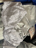 遐[点彩]双细肩带法式蕾丝内衣女春夏大胸显小性感纯欲3/4杯文胸罩 白色 80B 实拍图