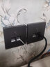 万级（OFNPFTTH） 电脑光纤插座面板 86型SC耦合器光纤墙壁插座 移动光纤接口面板插座 灰色双口 2-81125 实拍图