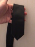 途尊（kingtrip）拉链领带男士免打结正装商务结婚伴郎易拉得懒人窄版领带盒装青年 LA29（黑色光面） 实拍图