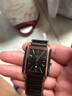 欧派（Oupai）长方形手表男士商务黑色陶瓷钢带石英表防水男表十大名牌方型腕表 玫金条钉男款 实拍图