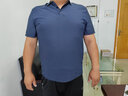 罗蒙短袖复古t恤男士夏季冰丝高端商务polo半袖衫截上衣百搭速干衣服 深灰 5XL 【建议190-200斤】-面料升级 实拍图