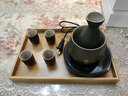 南山先生 微醺温酒器酒杯酒具套装烫酒壶家用温酒壶陶瓷黄酒白酒烫酒器 4杯+黑陶温酒器+恒温底座+竹盘 温酒器 实拍图
