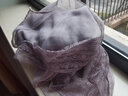 庭睿 秋冬季围巾女棉麻纯色蕾丝百搭日系丝巾春秋长款披肩保暖围脖 皮紫色 实拍图