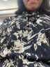 苏洛寻碎花雪纺衫女长袖2025春秋装新款上衣时尚宽松女士秋季洋气打底衫 黑色 S 建议100斤内 实拍图