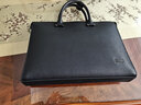ELLE HOMME男士商务公文包 个性时尚横款牛皮手提包 大容量电脑包男包EA088209011黑色 实拍图