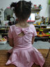 艾舞戈儿童舞蹈服夏季女童芭蕾舞裙练功服幼儿园宝宝表演棉裙考级舞蹈 粉色-短袖-后背蝴蝶 120 实拍图