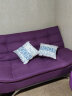 懒人日记沙发床两用折叠可拆洗多功能简约小户型布艺沙发懒人沙发折叠床 紫色 双人（平铺尺寸150*120*40CM） 实拍图