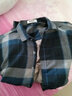 杉杉纯棉格子长袖衬衫男士保暖加厚衬衫男中年格子加绒衬衣 6205 44 实拍图