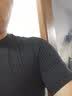 李宁紧身短袖健身紧身衣男运动篮足羽毛球跑步训练服打底压缩T恤上衣 纯黑色【高弹透气】 L 实拍图