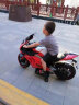 尚好嘉超大号儿童电动摩托车可坐人3-6-10岁男女小孩宝宝充电两轮玩具车 高配黑：硬座+无灯轮+脚踩加速 实拍图
