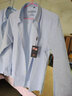 诺贝尔保罗（NOBOLPAUL）衬衫男长袖商务休闲免烫水洗春秋衬衣中老年男士爸爸条纹纯色衬衣 0618 蓝白条纹 40 实拍图
