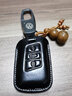 头层牛皮适用于大众帕萨特迈腾速腾cc途观l朗逸途昂探岳途岳钥匙套钥匙包车用钥匙扣高档男创意新款全包 D款 炫晶黑 实拍图